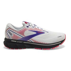 Brooks Ghost 14 Womens Road Running Shoes White/Purple/Coral | USA-OKZ160348